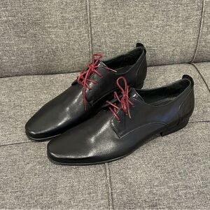 Aldo Black Oxfords with Burgundy Laces